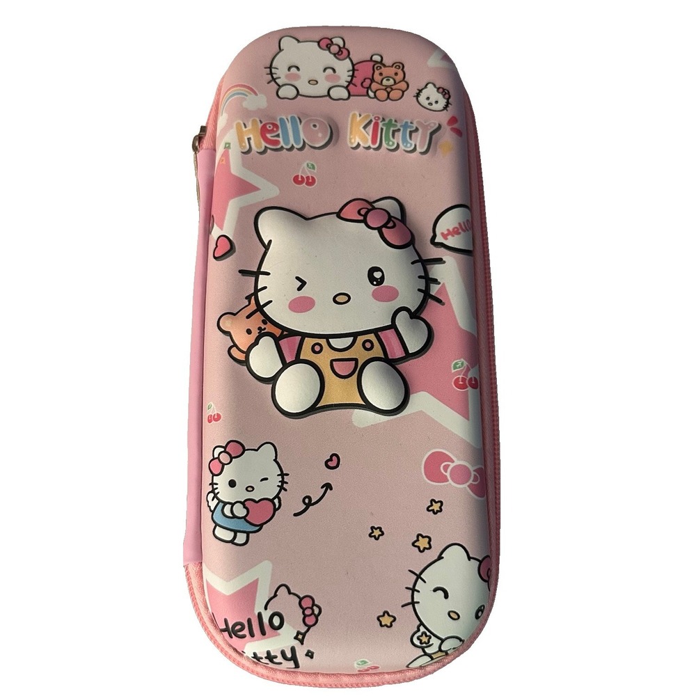 Sanrio Hello Kitty Pink Pencil and Pen Zipper Case New